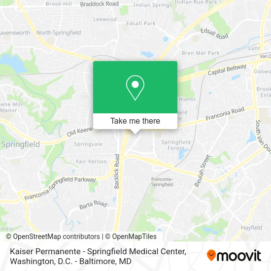 Kaiser Permanente - Springfield Medical Center map