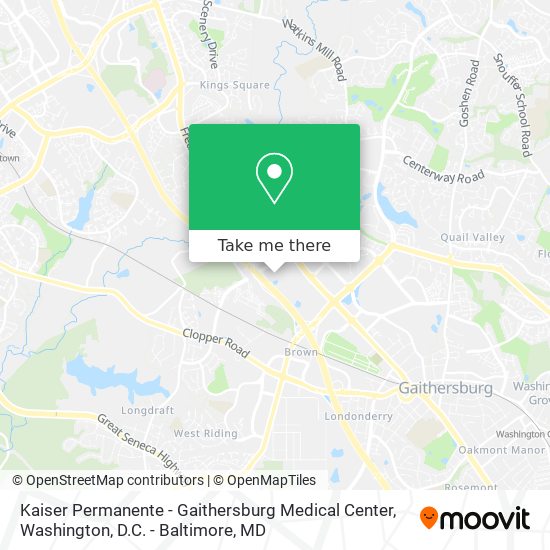 Kaiser Permanente - Gaithersburg Medical Center map