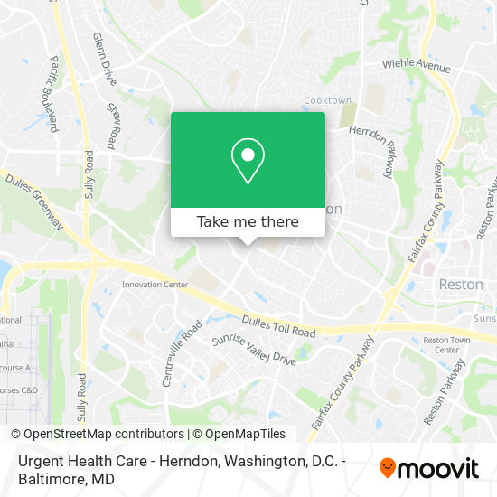 Urgent Health Care - Herndon map