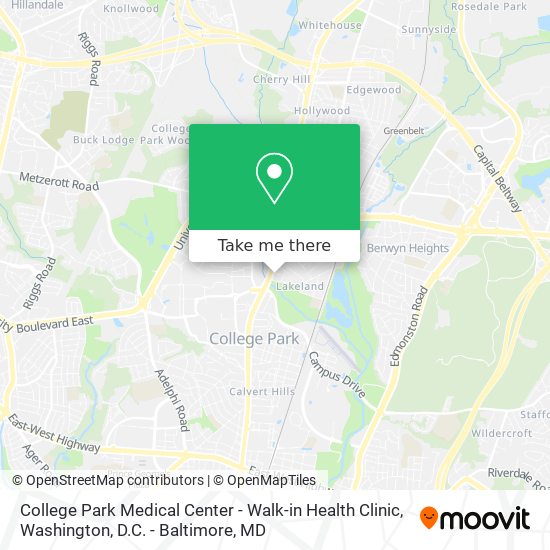 College Park Medical Center - Walk-in Health Clinic map