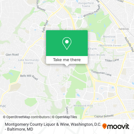 Montgomery County Liquor & Wine map