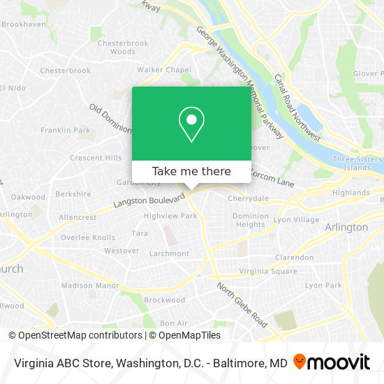 Virginia ABC Store map