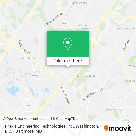 Mapa de Praxis Engineering Technologies, Inc.