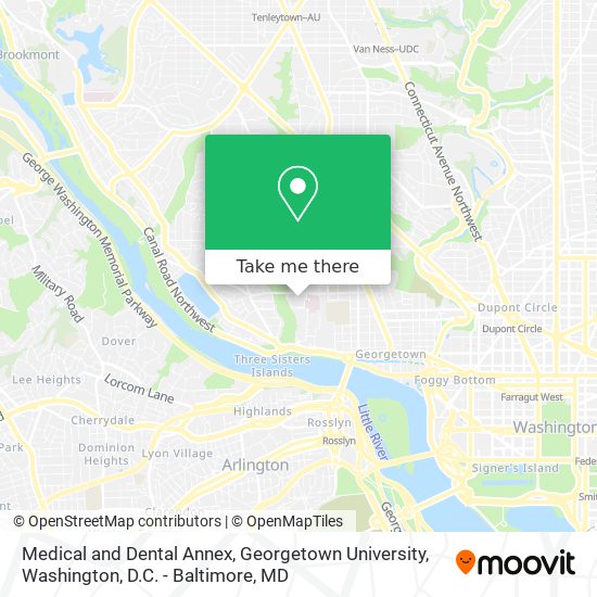 Medical and Dental Annex, Georgetown University map