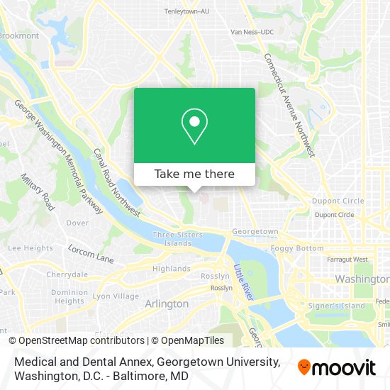 Mapa de Medical and Dental Annex, Georgetown University