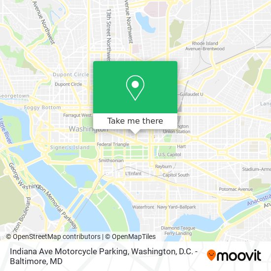 Mapa de Indiana Ave Motorcycle Parking