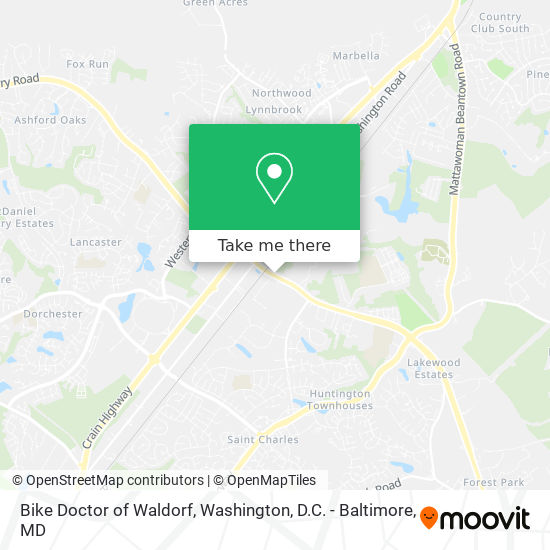 Bike Doctor of Waldorf map