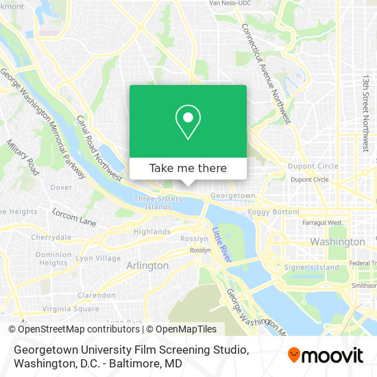 Georgetown University Film Screening Studio map