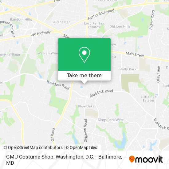 Mapa de GMU Costume Shop