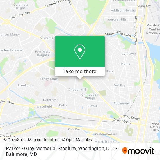 Parker - Gray Memorial Stadium map