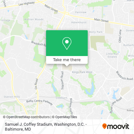Mapa de Samuel J. Coffey Stadium