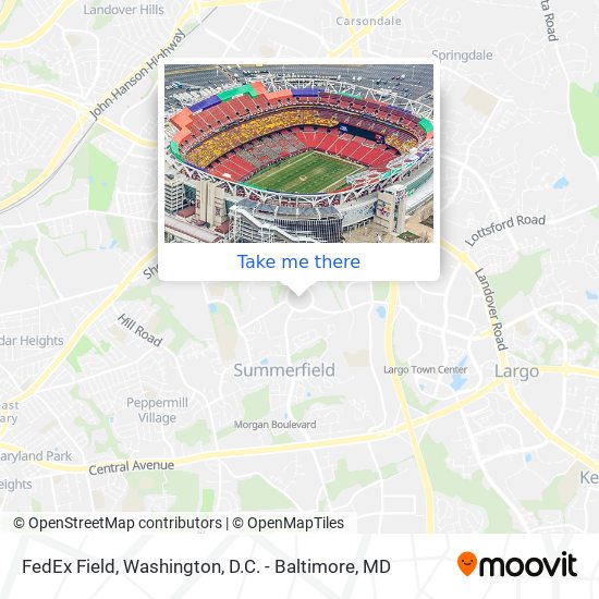 Mapa de FedEx Field