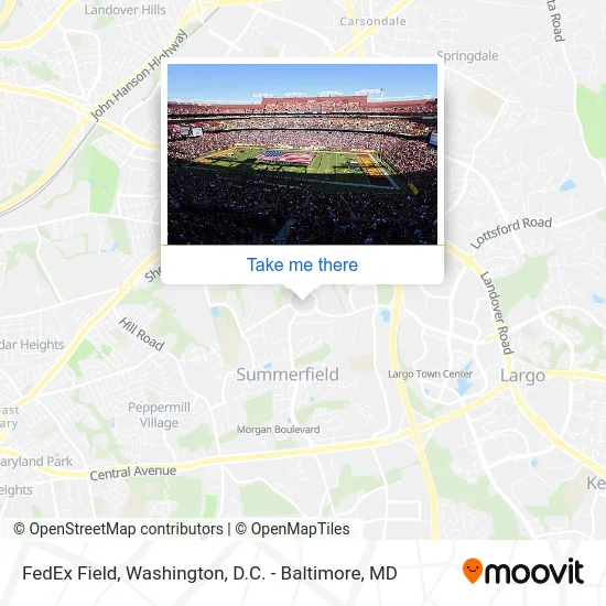 Mapa de FedEx Field