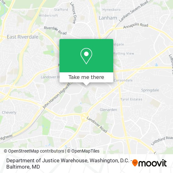 Mapa de Department of Justice Warehouse