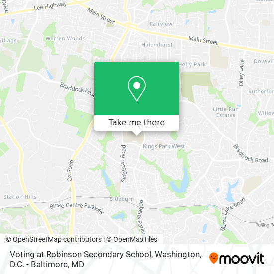 Voting at Robinson Secondary School map