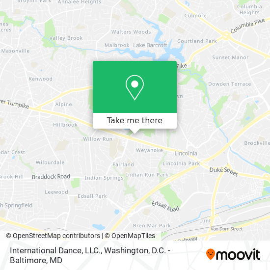 International Dance, LLC. map