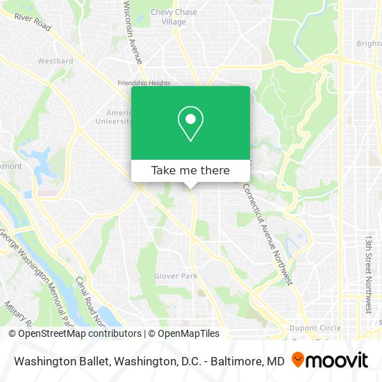 Washington Ballet map