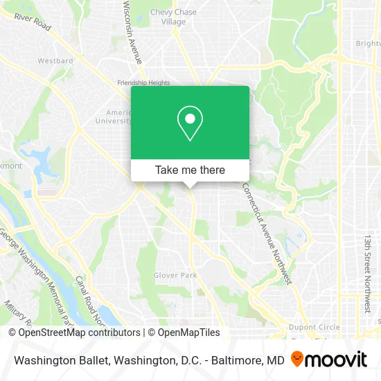 Washington Ballet map