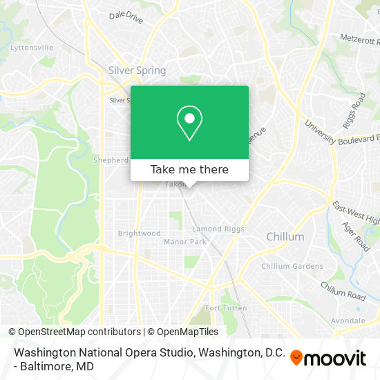 Washington National Opera Studio map