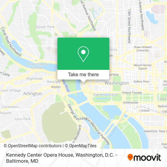 Kennedy Center Opera House map