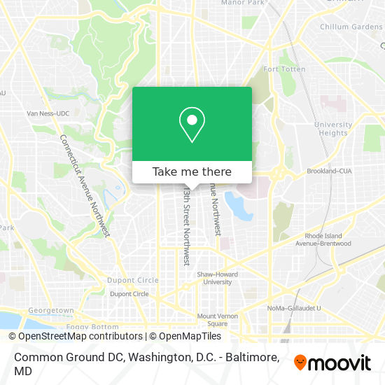 Mapa de Common Ground DC