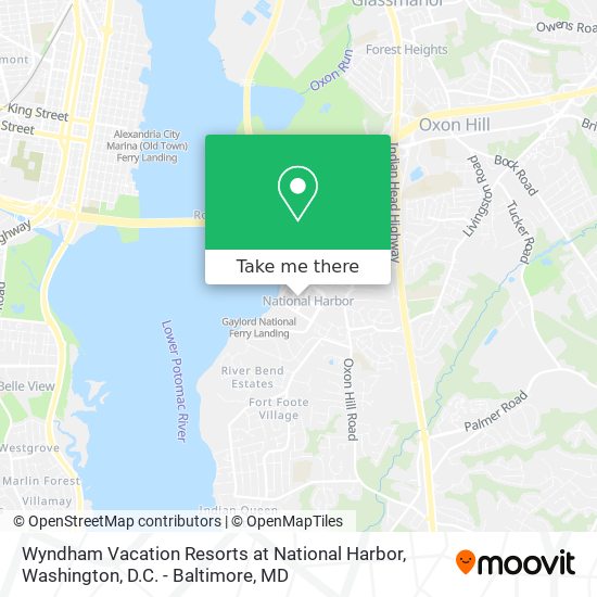 Wyndham Vacation Resorts at National Harbor map