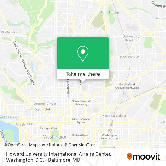Howard University International Affairs Center map