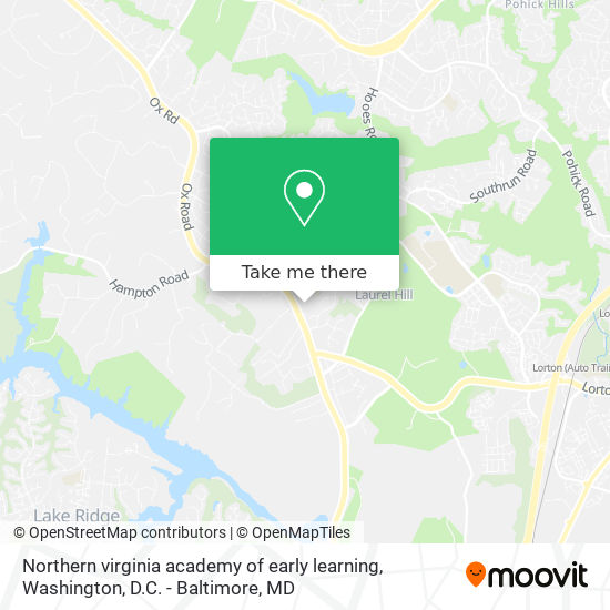 Mapa de Northern virginia academy of early learning