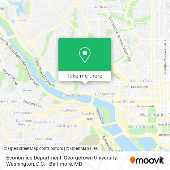 Economics Department, Georgetown University map