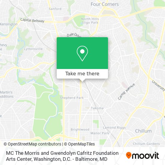 Mapa de MC The Morris and Gwendolyn Cafritz Foundation Arts Center