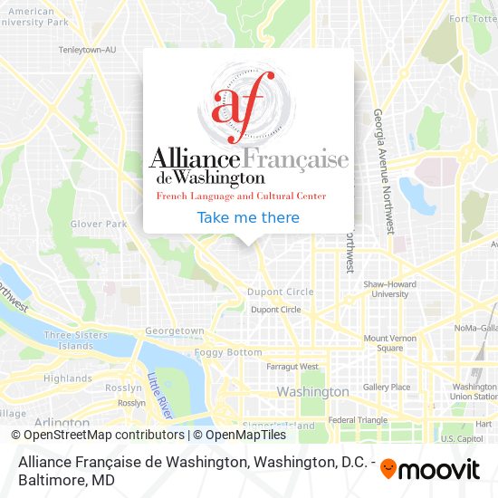 Mapa de Alliance Française de Washington