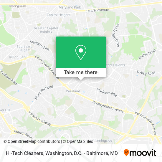 Hi-Tech Cleaners map