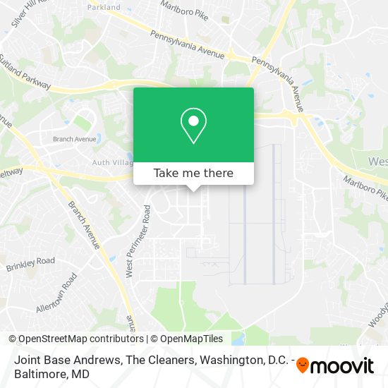 Joint Base Andrews, The Cleaners map