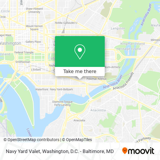 Navy Yard Valet map