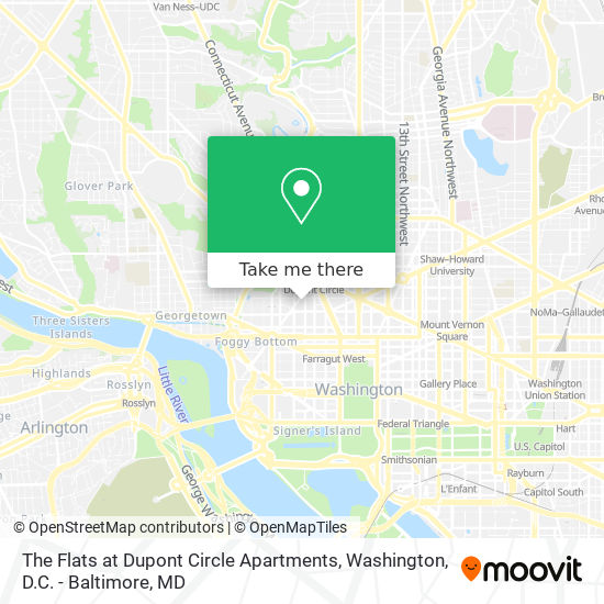 Mapa de The Flats at Dupont Circle Apartments