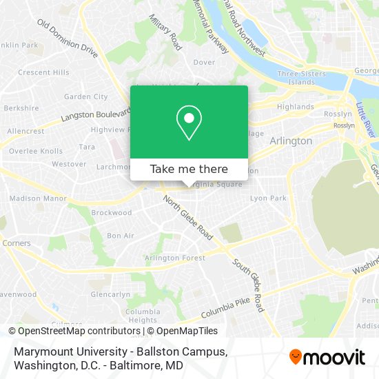 Mapa de Marymount University - Ballston Campus