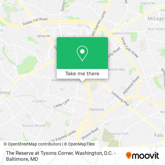 The Reserve at Tysons Corner map
