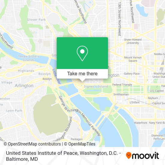 United States Institute of Peace map