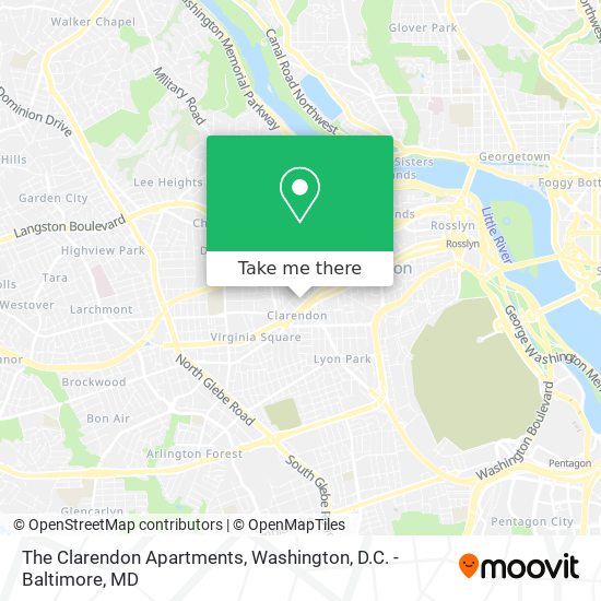 Mapa de The Clarendon Apartments