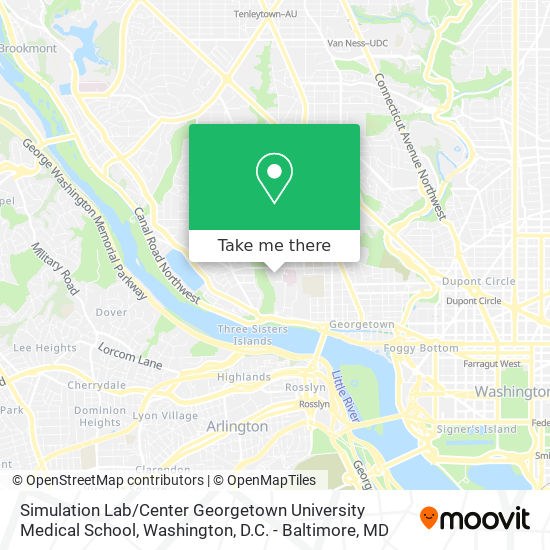 Mapa de Simulation Lab / Center Georgetown University Medical School