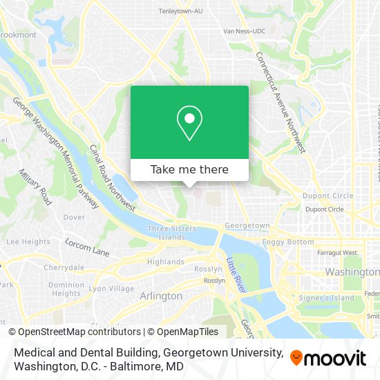 Medical and Dental Building, Georgetown University map