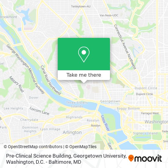 Pre-Clinical Science Building, Georgetown University map
