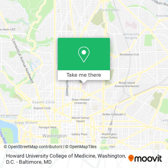 Howard University College of Medicine map