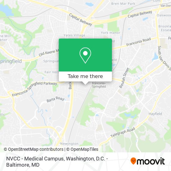 NVCC - Medical Campus map