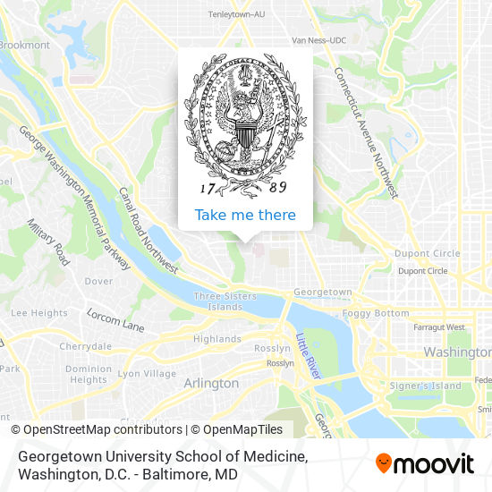 Mapa de Georgetown University School of Medicine