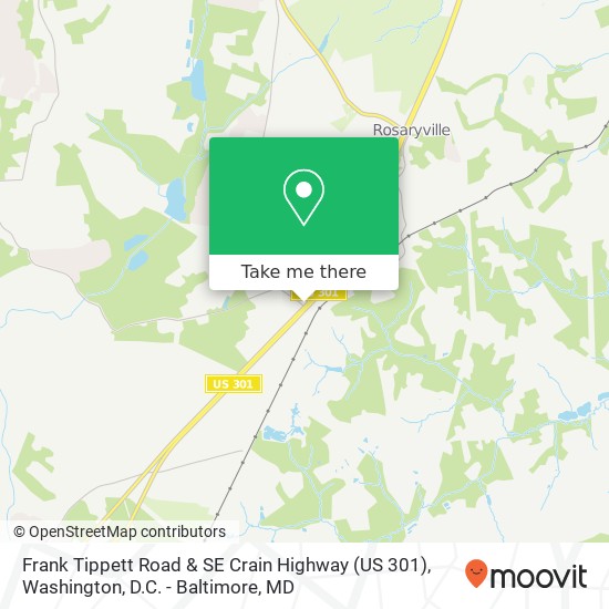 Mapa de Frank Tippett Road & SE Crain Highway (US 301)