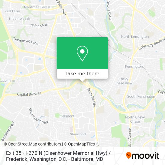 Mapa de Exit 35 - I-270 N (Eisenhower Memorial Hwy) / Frederick