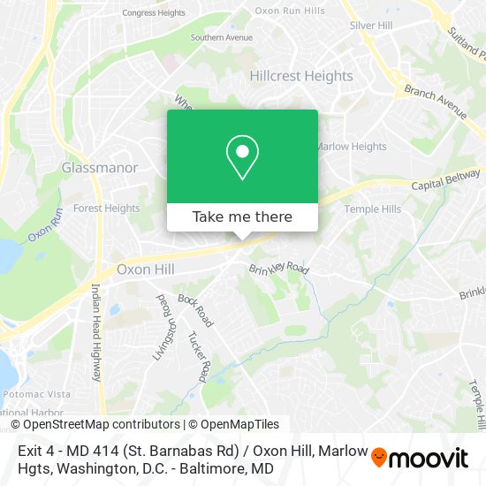 Mapa de Exit 4 - MD 414 (St. Barnabas Rd) / Oxon Hill, Marlow Hgts