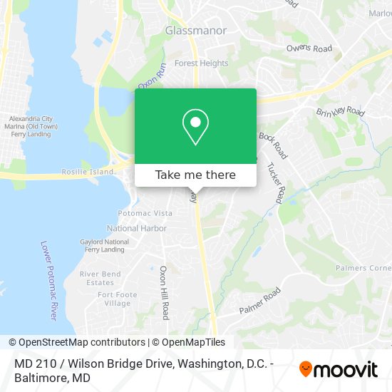 MD 210 / Wilson Bridge Drive map