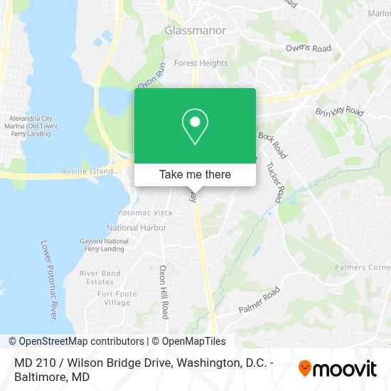 MD 210 / Wilson Bridge Drive map